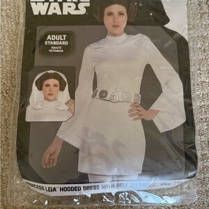 Princess Leia White Costume Dress with Belt